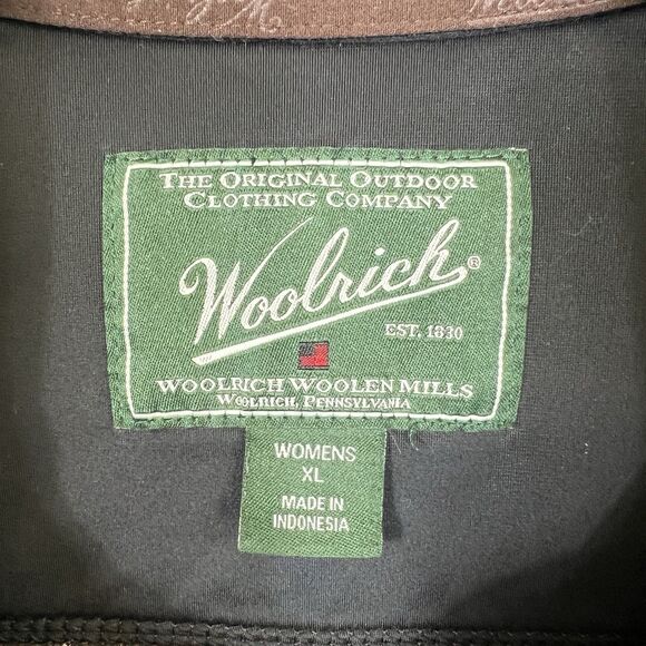 Woolrich Sherpa Fleece Zip Vest Womens XL Dark Toast Heather Brown - Picture 4 of 10